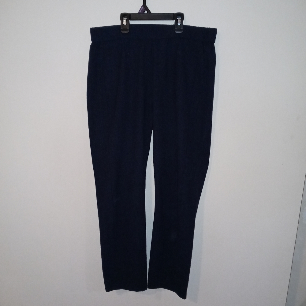 Theory Navy Blue Straight Leg Pull-On Pants